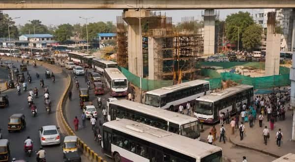 Katraj Bus Stop in Pune City